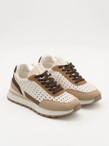 Bellucci Sneakersy w kolorze brązowo-kremowym rozmiar: 39. Brązowe trampki Bellucci, bez wzorów, bez zapięcia. Za 104,95 zł.
