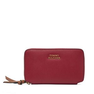 Portfel Tommy Hilfiger. Czerwone portfele TOMMY HILFIGER, bez wzorów. Za 289,99 zł.