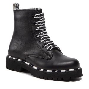 Trapery Piazza. Czarne buty zimowe Piazza, bez obcasa, bez zapięcia. Za 499,99 zł.