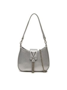 Valentino Torebka Divina VBS1R417G Srebrny. Szare torebki klasyczne Valentino, bez wzorów, ze skóry, bez dodatków. Za 289,99 zł.