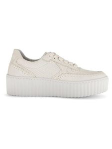 Gabor Skórzane sneakersy w kolorze beżowym rozmiar: 38,5. Brązowe trampki Gabor, bez wzorów, bez zapięcia. Za 220,12 zł.