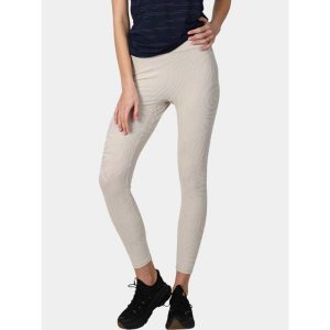 Legginsy damskie Luhta Eriksen. Brązowe legginsy Luhta, bez wzorów. Za 369,00 zł.