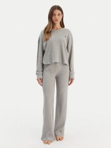 Polo Ralph Lauren Piżama 4P0380 Szary Regular Fit. Szare piżamy Polo Ralph Lauren, bez wzorów, z bawełny, bez ramiączek. Za 959,99 zł.