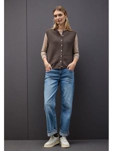 Cecil Kamizelka w kolorze ciemnobrązowym rozmiar: 38. Brązowe kamizelki Cecil, bez wzorów, bez kołnierzyka, bez ramiączek, bez kaptura. Za 127,05 zł.