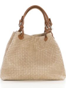 Lucca Baldi Skórzany shopper bag "Fosdinovo" w kolorze beżowym - 37 x 45 x 15 cm rozmiar: onesize. Brązowe shopper bag Lucca Baldi, bez wzorów, z materiału, na ramię, bez dodatków. Za 342,60 zł.