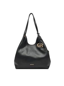 Gino Rossi Torebka CEO-ERIQA-LDA01 Czarny. Czarne shopper bag Gino Rossi, bez wzorów, z materiału, bez dodatków. Za 199,99 zł.