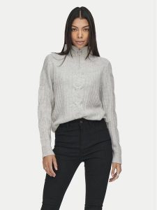 JDY Sweter Andrea 15242811 Szary Regular Fit. Szare swetry klasyczne JDY, xl, z syntetyku, bez kołnierzyka. Za 139,99 zł.