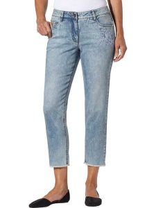 WITT WEIDEN Dżinsy - Slim fit - w kolorze błękitnym rozmiar: 40. Niebieskie jeansy WITT WEIDEN, bez wzorów, z koronki. Za 82,99 zł.