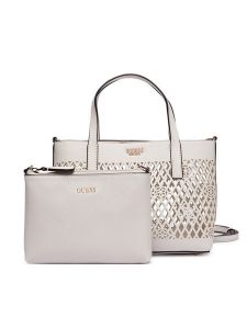 Guess Torebka Letty Mini HWPG99 11750 Biały. Białe torebki klasyczne Guess, z aplikacjami, ze skóry, bez dodatków. Za 589,99 zł.