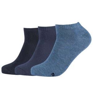 Skarpetki sportowe dla dorosłych 3PPK Men Sneaker Socks. Niebieskie skarpetki Skechers, bez wzorów. Za 34,99 zł.