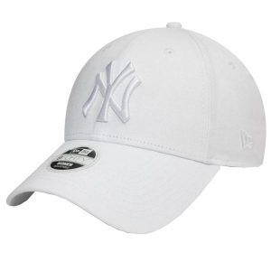 Damska czapka z daszkiem New Era MLB New York Yankees. Białe czapki New Era, bez wzorów, z bawełny, klasyczne. Za 109,99 zł.