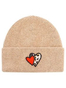 Zwillingsherz Czapka w kolorze beżowym rozmiar: onesize. Brązowe czapki Zwillingsherz, bez wzorów, z wełny. Za 149,95 zł.