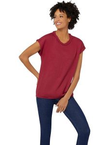 WITT WEIDEN Koszulka w kolorze czerwonym rozmiar: 38. Czerwone bluzki WITT WEIDEN, bez wzorów, z bawełny, bez kołnierzyka, bez ramiączek. Za 35,02 zł.