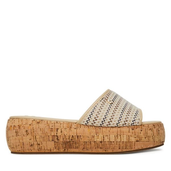 Klapki Roxy. Brązowe klapki Roxy, bez wzorów, bez obcasa. Za 111,99 zł.