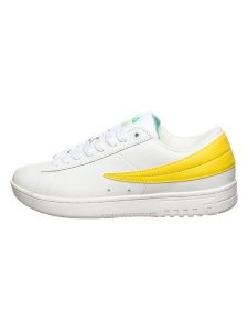 Fila Sneakersy w kolorze biało-żółtym rozmiar: 39. Białe trampki Fila, bez wzorów, z materiału, bez zapięcia. Za 145,95 zł.