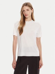 Calvin Klein T-Shirt LV044B206G Biały Regular Fit. Białe t-shirty Calvin Klein, s, bez wzorów, z bawełny, bez kołnierzyka, bez ramiączek. Za 179,99 zł.