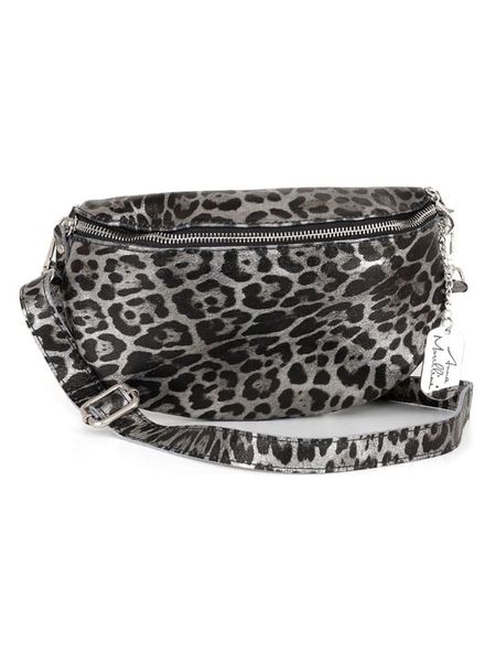 Anna Morellini Skórzana saszetka "Nunziatina" w kolorze szaro-czarnym - 25 x 14 x 1 cm rozmiar: onesize. Czarne nerki i saszetki Anna Morellini, bez wzorów, z materiału. Za 173,99 zł.