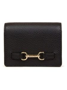 Michael Kors Skórzany portfel w kolorze czarnym - 10 x 8 x 3 cm rozmiar: onesize. Czarne portfele Michael Kors, bez wzorów, z materiału. Za 154,95 zł.