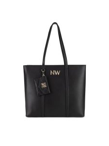 Nine West Torebka LX10047 Czarny. Czarne shopper bag Nine West, bez wzorów, z tworzywa sztucznego, bez dodatków. Za 299,99 zł.