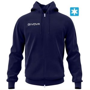 Bluza sportowa Givova King niebieska. Niebieskie bluzy Givova, bez wzorów, z bawełny, bez kaptura. Za 105,07 zł.