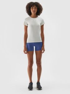 4F Legginsy krótkie treningowe damskie - granatowe XL. Niebieskie legginsy 4f, bez wzorów, z dzianiny, z podwyższonym stanem, krótkie. W wyprzedaży za 39,99 zł.