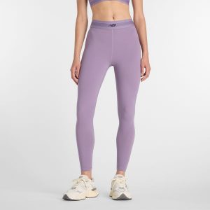 Legginsy damskie do treningu New Balance AC WB6160E1AA5 – fioletowe. Fioletowe legginsy New Balance, bez wzorów, z lycry, z podwyższonym stanem. Za 259,99 zł.