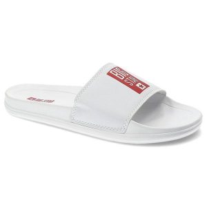 Klapki damskie Big Star, z lekkiego tworzywa syntetycznego z szerokim paskiem na podbiciu oraz profilowaną podeszwą, białe, FF274A365. Białe klapki Big Star, bez wzorów, z syntetyku, bez obcasa. Za 59,99 zł.