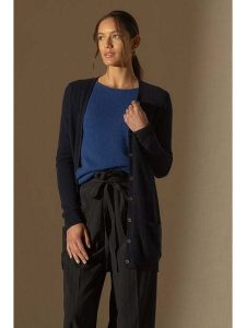 Perfect Cashmere Kaszmirowy kardigan "Pearl" w kolorze czarnym rozmiar: XXL. Niebieskie kardigany Perfect Cashmere, z kaszmiru. Za 490,45 zł.