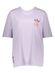 Adidas Koszulka "TEE" w kolorze lawendowym rozmiar: 36. Różowe bluzki ADIDAS, bez wzorów, z bawełny, bez kołnierzyka, bez ramiączek. Za 114,17 zł.