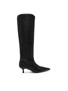 Vagabond Shoemakers Kozaki Lykke 5814-501-20 Czarny. Czarne kozaki Vagabond Shoemakers, bez wzorów, ze skóry, bez obcasa, na szpilce, bez zapięcia. Za 759,99 zł.