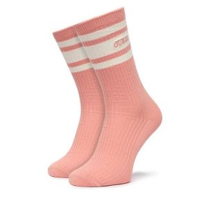 Skarpety długie Guess. Czerwone skarpetki Guess, z aplikacjami. Za 69,99 zł.