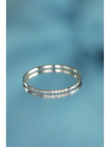 DIAMANTA Złoty pierścionek "Alliance Humilité" z diamentami rozmiar: 55. Szare pierścionki DIAMANTA, z diamentem, złote. Za 568,34 zł.