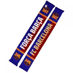 FC Barcelona szalik kibica dwustronny Double Knitted Scarf N33 wielokolorowy. Rękawiczki FC BARCELONA, bez wzorów. Za 119,00 zł.