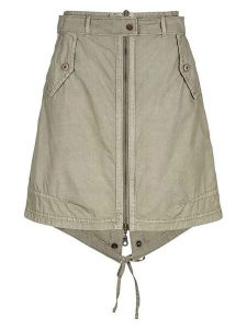 Herrlicher Spódnica "Sibley" w kolorze oliwkowym rozmiar: W27. Brązowe spódnice Herrlicher, bez wzorów, z bawełny, midi. Za 165,99 zł.