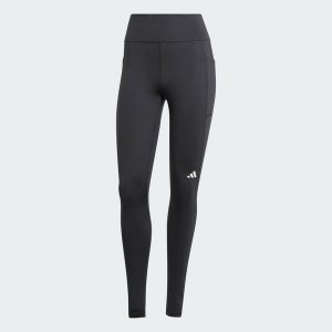 Legginsy Own the Run Winter Full Length. Czarne legginsy ADIDAS, bez wzorów, z elastanu, z podwyższonym stanem. Za 248,00 zł.