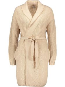 Mavi Jeans Sweter rozpinany w kolorze beżowym rozmiar: M. Brązowe kardigany Mavi Jeans, z jeansu. Za 56,39 zł.