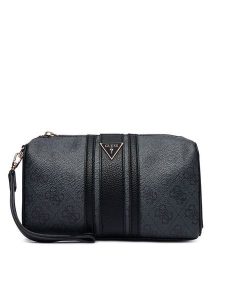 Guess Kosmetyczka PW7572 P6352 Czarny. Czarne torebki klasyczne Guess, z aplikacjami, ze skóry, bez dodatków. Za 264,99 zł.