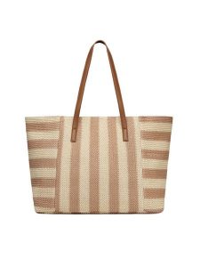 JENNY Torebka JNY-M-022-07 Brązowy. Brązowe shopper bag Jenny, bez wzorów, z syntetyku, bez dodatków. Za 129,99 zł.