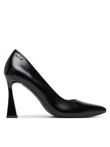 KARL LAGERFELD Półbuty KL32011 Czarny. Czarne czółenka KARL LAGERFELD, bez wzorów, z materiału, bez obcasa, na obcasie, bez zapięcia. Za 499,99 zł.