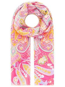 Zwillingsherz Szal "Geometric Paisley" w kolorze jasnoróżowym - 180 x 96 cm rozmiar: onesize. Różowe szaliki Zwillingsherz, bez wzorów, z materiału. Za 107,86 zł.