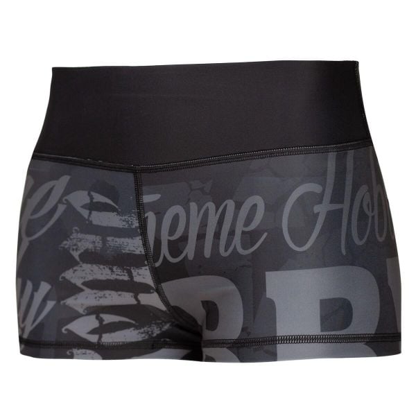 Spodenki sportowe damskie do jogi fitnessu EXTREME HOBBY LETTERS. Czarne spodenki sportowe EXTREME HOBBY, s, bez wzorów, z dzianiny, do biegania. Za 148,00 zł.