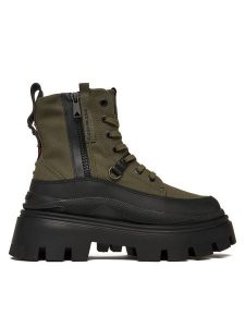 Palladium Trzewiki Pallasquad Zip Tx 99532-325-M Zielony. Zielone botki Palladium, bez wzorów, z materiału, bez obcasa, na płaskiej podeszwie, bez zapięcia. Za 419,99 zł.