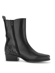 Gabor Skórzane kozaki w kolorze czarnym rozmiar: 38,5. Czarne kozaki Gabor, na zimę, bez wzorów, z materiału, bez obcasa, bez zapięcia. Za 251,74 zł.