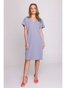Stylove Sukienka w kolorze szarym rozmiar: M. Szare sukienki Stylove, na co dzień, m, bez wzorów, bez kołnierzyka, bez ramiączek, midi, proste. Za 197,99 zł.