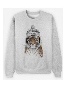 WOOOP Bluza "Siberian Tiger" w kolorze szarym rozmiar: XS. Szare bluzy Wooop, xs, bez wzorów, z bawełny, bez kaptura. Za 100,99 zł.