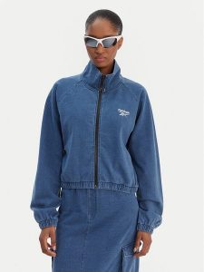 Reebok Bluza Polina RK25486CCW Niebieski Regular Fit. Niebieskie bluzy Reebok, m, bez wzorów, z bawełny, bez kaptura. Za 319,99 zł.