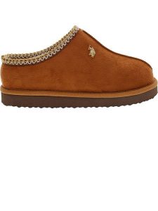 U.S. Polo Assn. Kapcie w kolorze jasnobrązowym rozmiar: 35. Brązowe kapcie U.S. Polo Assn., bez wzorów. Za 131,95 zł.