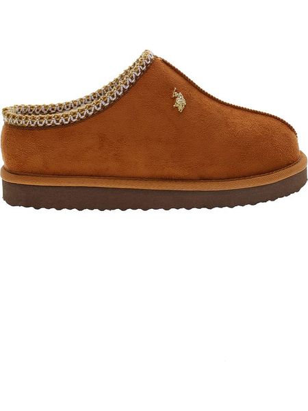 U.S. Polo Assn. Kapcie w kolorze jasnobrązowym rozmiar: 35. Brązowe kapcie U.S. Polo Assn., bez wzorów. Za 131,95 zł.