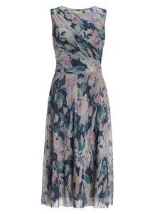 SWING Sukienka w kolorze fioletowym ze wzorem rozmiar: 34. Różowe sukienki Swing, bez wzorów, bez kołnierzyka, bez ramiączek, midi. Za 239,95 zł.
