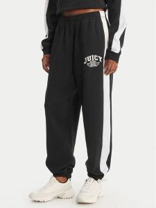 Juicy Couture Spodnie dresowe College JCSBJ126402 Czarny Relaxed Fit. Czarne spodnie dresowe Juicy Couture, s, bez wzorów, z bawełny. Za 349,99 zł.